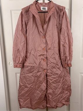 The Totes Coat Vintage Dusty Rose Nylon Long Coat